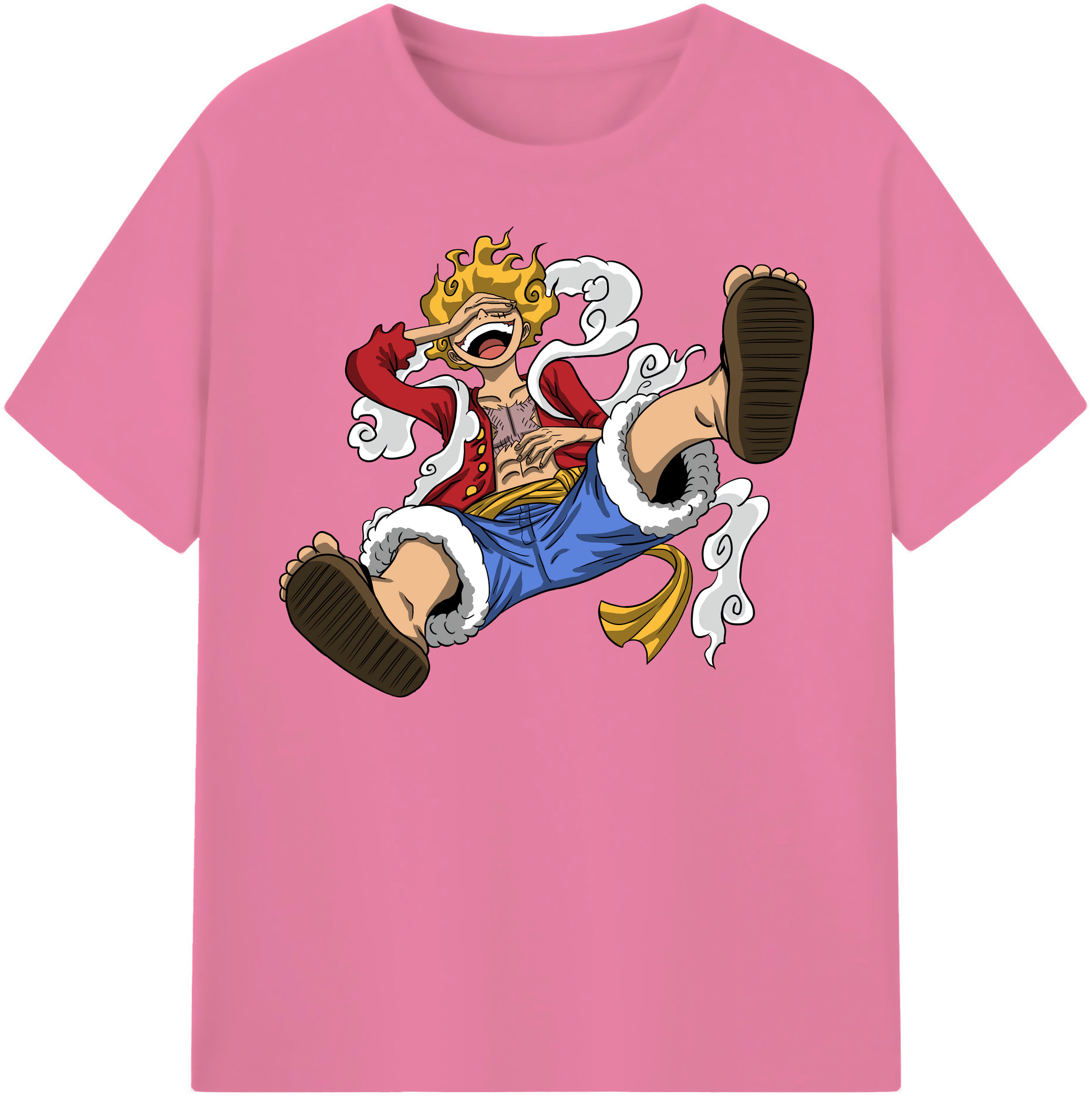 ワンピース モンキー・D・ルフィ ONE PIECE Monkey D. Luffy 綿100％半袖Tシャツ（フロントプリント）